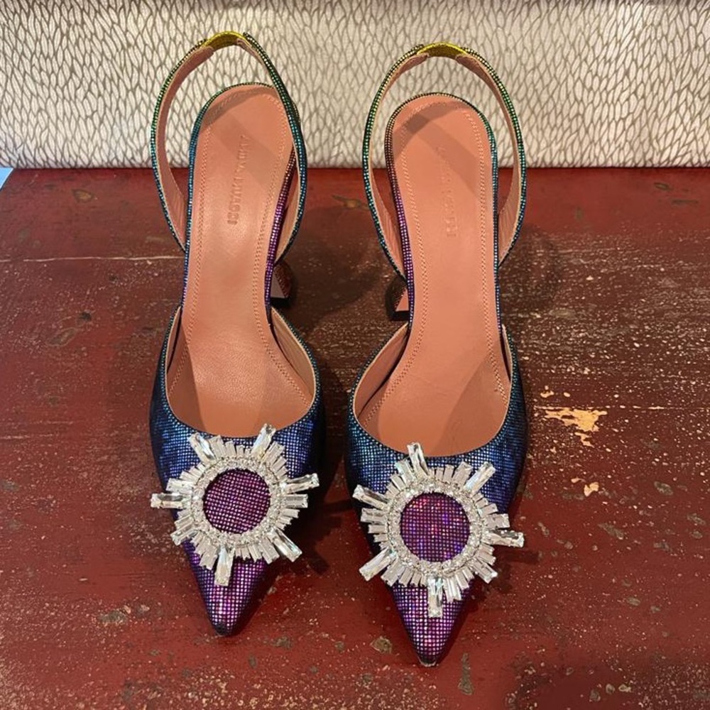 Amina Muaddi Rainbow Begum Slingbacks - Size 37.5 - WORN ONCE